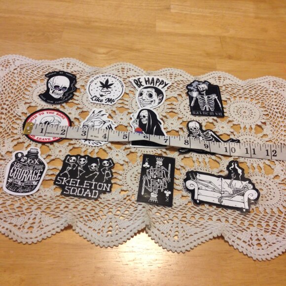 Black and white stickers, cell phone, hydroflask, high times theme - Picture 2 of 8